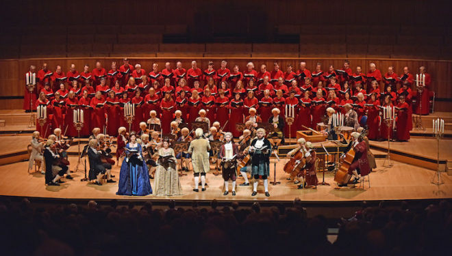 Handel's Messiah performed by singers and players in 18th-century dress