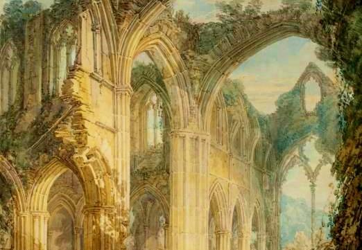 Joseph Mallord William Turner: The Chancel and Crossing of Tintern Abbey, Looking towards the East Window 1794