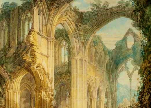 Joseph Mallord William Turner: The Chancel and Crossing of Tintern Abbey, Looking towards the East Window 1794