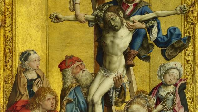 Master of the Saint Bartholomew Altarpiece (active about 1470 to about 1510) The Deposition, about 1500.  © The National Gallery, London