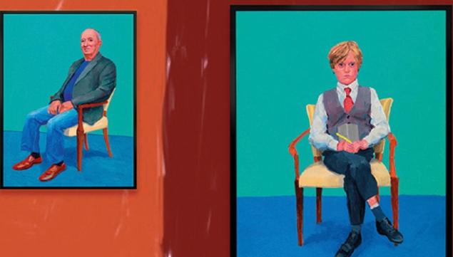 David Hockney portraits © David Hockney: David Juda, 22-25th March 2015 and Rufus Hale, 23rd, 24th, 25th November 2015, Image courtesy Royal Academy