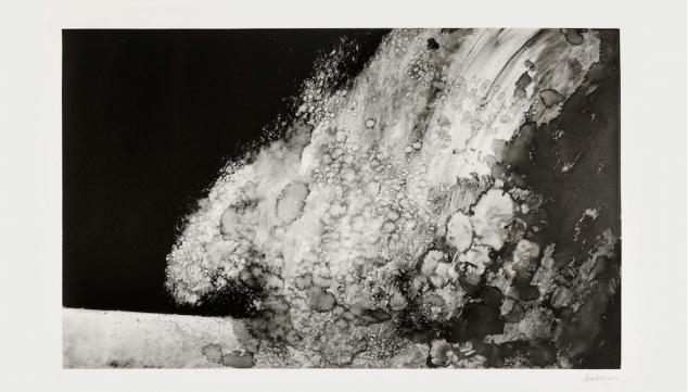 Wall of Water, 2011, monotype VI. Image: 50 x 81 cm; sheet 74.5 x 1007 cm © Maggi Hambling; photo: Douglas Atfield Maggie Hambling show British museum