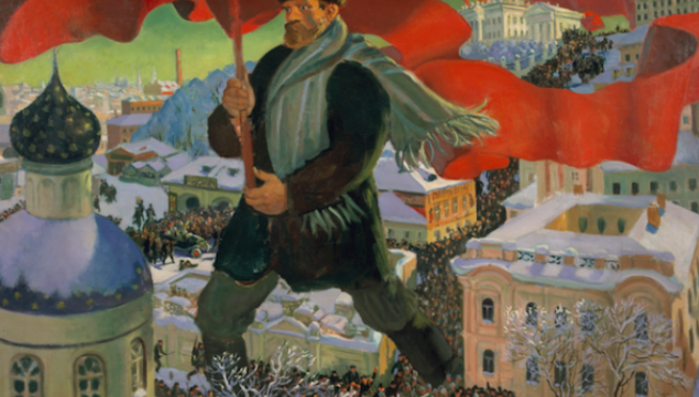 Boris Mikhailovich Kustodiev, Bolshevik, 1920, Royal Academy 