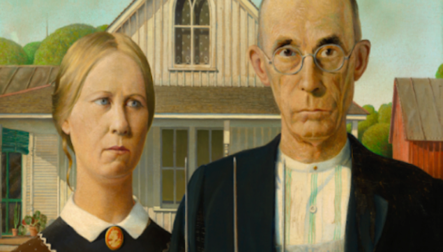 Grant Wood, American Gothic, 1930, Royal Academy 