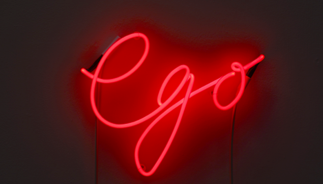 Gavin Turk Edition of 3 + 1 AP Pink neon mounted on white wall