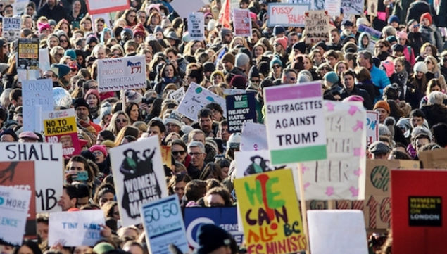 Women's March London 2017 via The Independent 