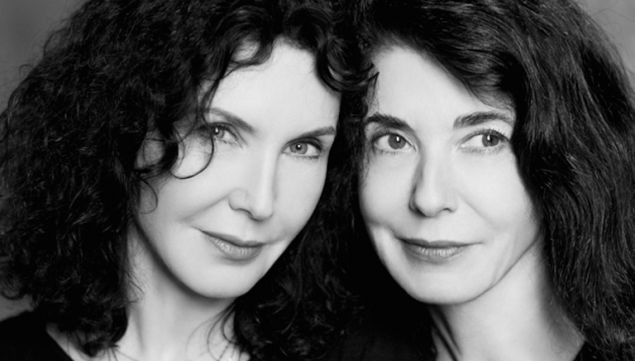 Katia and Marielle Labèque give the first performance of Bryce Dessner's Concerto for Two Pianos. Photograph: Brigitte Lacombe