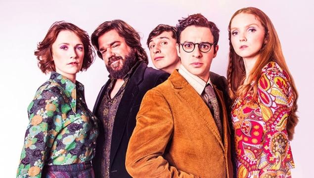 Trafalgar Studio: The Philanthropist play: Lily Cole, Simon Bird, Charlotte Ritchie, Tom Rosenthal, Matt Berry