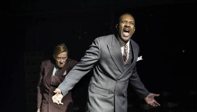 Lenny Henry (Arturo Ui) and Lucy Ellinson (Giri), The Resistible Rise of Arturo Ui. Photo: Helen Maybanks