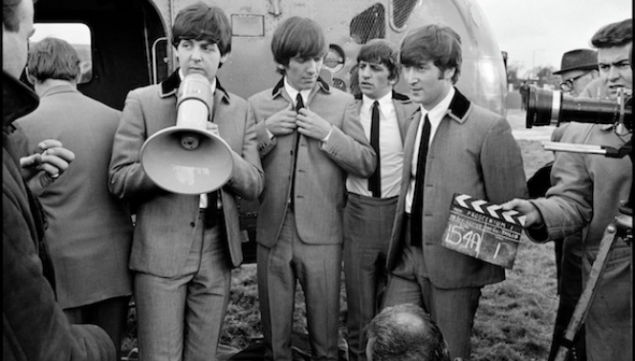 The Beatles during filming of 'A Hard Days Night' by David Hurn via Magnum Photos