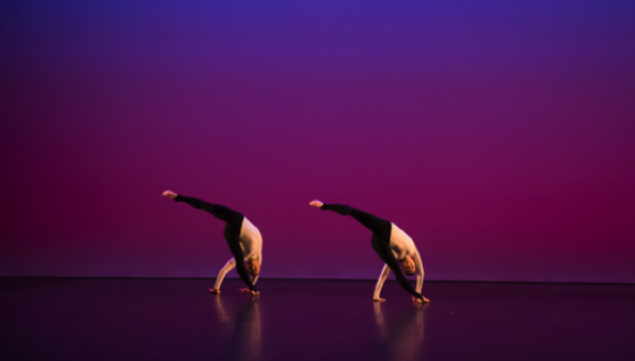 Michael Clark Company, to a simple rock'n'roll... song, dancers Kieran Page, Melissa Hetherington photo Hugo Glendinning