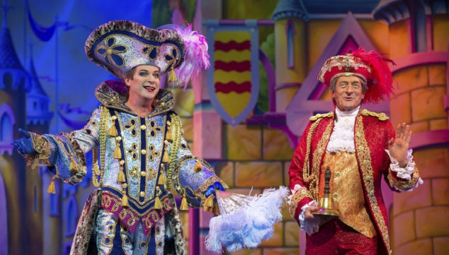 Julian Clary and Nigel Havers in last year's Palladium panto, 'Cinderella'