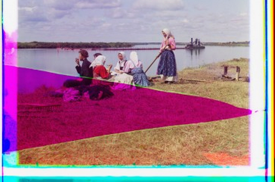 Sergey Prokudin-Gorsky, Dinner during haymaking (detail), 1909, Courtesy of Library of Congress, Washington