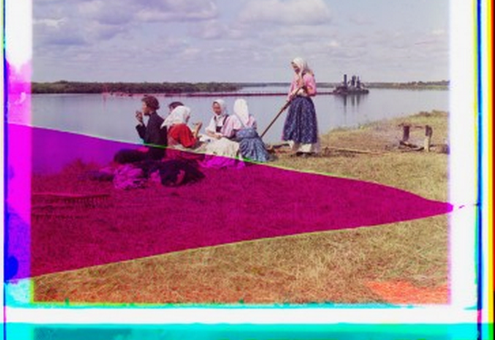 Sergey Prokudin-Gorsky, Dinner during haymaking (detail), 1909, Courtesy of Library of Congress, Washington