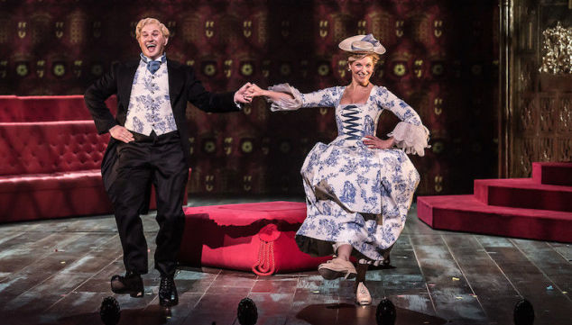 Marcus Farnsworth as Strephon and Ellie Laugharne as Phyllis cut a rug. Photo: Clive Barda