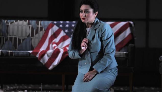 Cio-Cio-San (Olga Busuioc) adopts American ways in Madama Butterfly. Photo: Robbie Jack