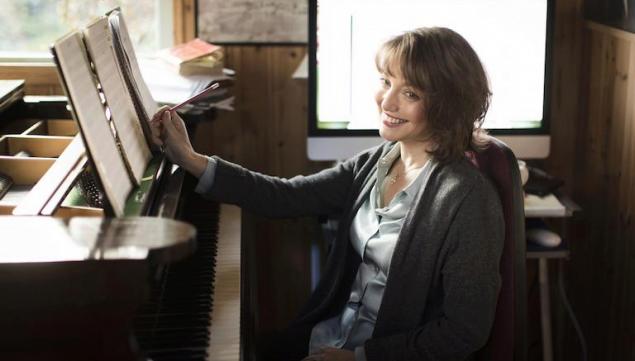 Roxanna Panufnik at work in her London home. Photo: Benjamin Ealovega