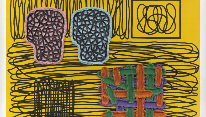 Jonathan Lasker  ‘Separation of Existence’,  2013 . Copyright The Artist; courtesy Timothy Taylor Gallery, London.