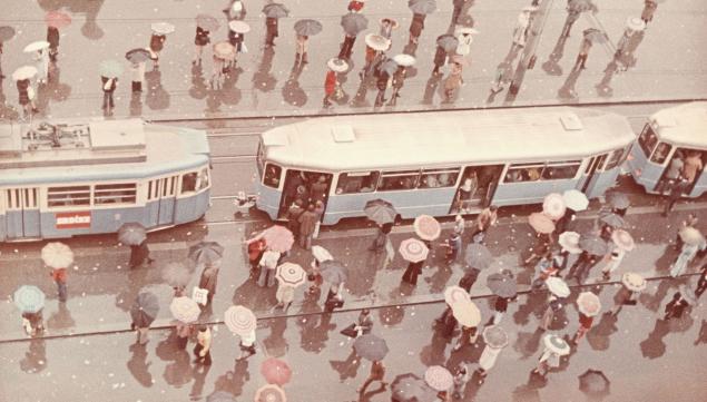 Rain, by Dmitri-Baltermants, shot in Russia in the 1960s