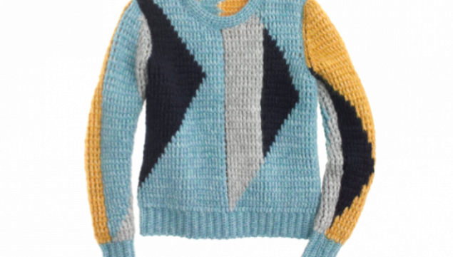 Geometric print mohair sweater, Fall 2014