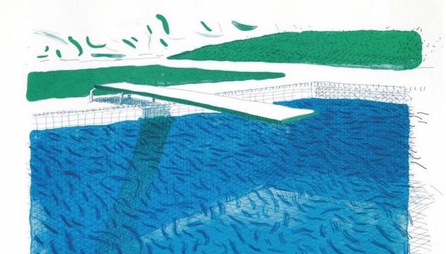 (Cropped image) David Hockney. Lithograph, 1 of 185 Courtesy of Lyndsey Ingram