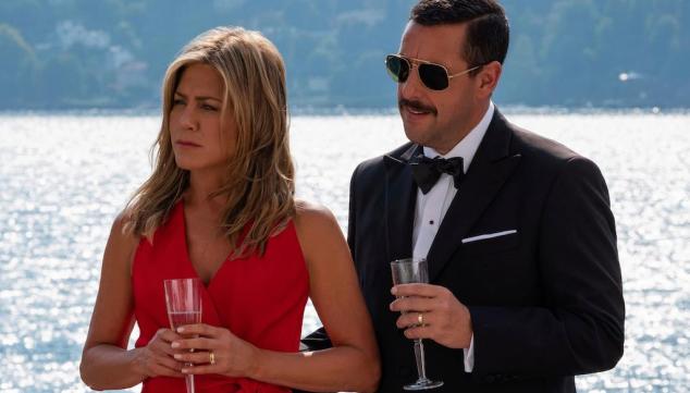 Jennifer Aniston and Adam Sandler in Murder Mystery, Netflix