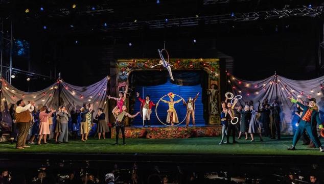 The Bartered Bride at Garsington Opera closes with a night under the big top. Photo: Clive Barda