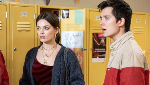 Emma Mackey and Asa Butterfield in Sex Education season 2, Netflix