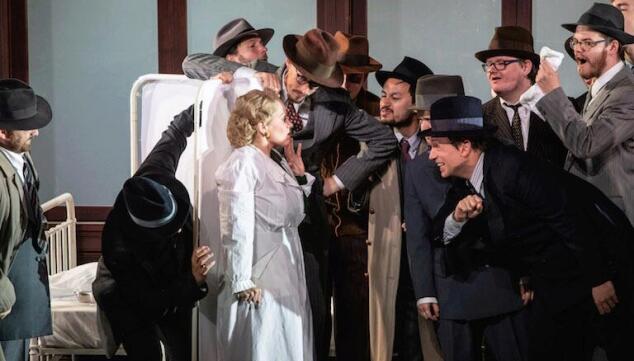 Amelia (Anne Sophie Duprels) comes under scrutiny in Un Ballo in Maschera. Photo: Ali Wright