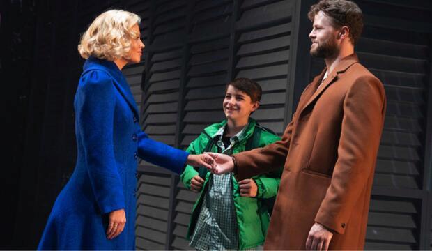 Kimberley Walsh (Annie), Jobe Hart (Jonah), Jay McGuiness (Sam) in Sleepless. Photo: Alastair Muir