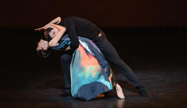 Fumi Kaneko and Reece Clarke in Cathy Marston's In Our Wishes. Photo: Tristram Kenton