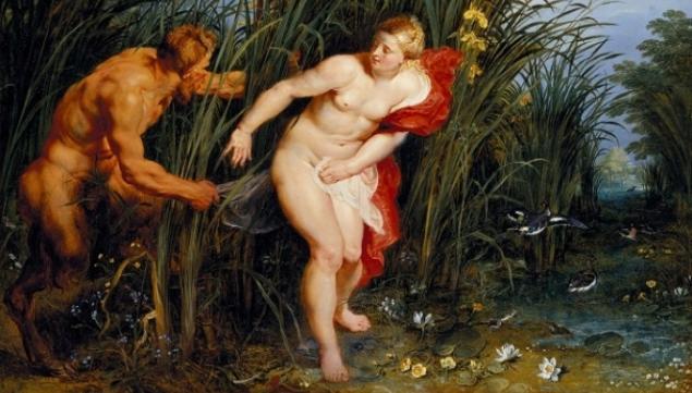 Peter Paul Rubens  Pan and Syrinx, 1617  Oil on panel, 40 x 61 cm  Museumslandschaft Hessen Kassel, Gemaeldegalerie Alte Meister, Kassel  Photo: Museumslandschaft Hessen Kassel, Gemaeldegalerie Alte Meister/Ute Brunzel 