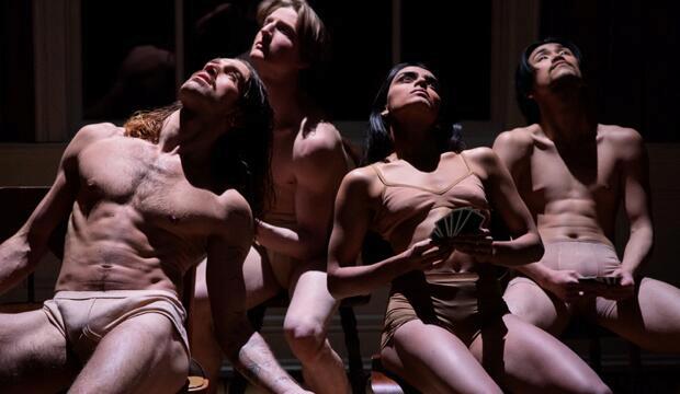 Rambert dancers in Jo Strømgren's Rooms.  Photo: Camilla Greenwell