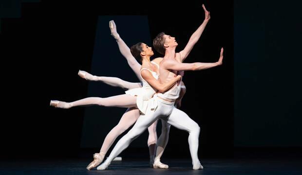 Vadim Muntagirov, Yasmine Naghdi, Anna Rose O'Sullivan, Mayara Magri in Apollo © ROH 2021 Photo: Helen Maybanks