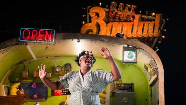 Sandra Marvin in Bagdad Cafe at The Old Vic. Credit: Steve Tanner