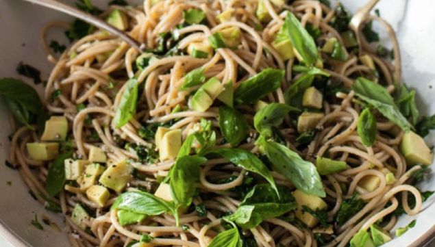 Anna Jones: Avocado and Lemon Zest Spaghetti 