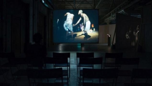  João Maria Gusmão + Pedro Paiva, Motion of Astronomical Bodies, 2010 Camera Obscura installation view of Papagaio at Fondazione HangarBicocca, Milan, 2014. Photo by Agostino Osio. Courtesy Fondazione Hangar Bicocca