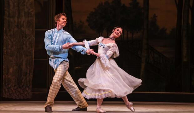 Vadim Muntagirov as Belieav, Lauren Cuthbertson as Natalia Petrovna in A Month in the Country, The Royal Ballet © ROH 2019 Photo: Tristram Kenton