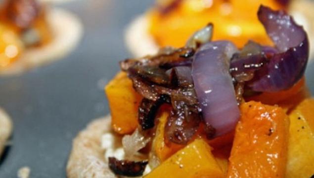 Onion and squash tart