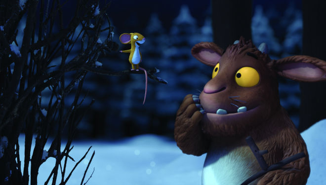 The Gruffalo's Child talking to Mouse © Orange Eyes Ltd 2009