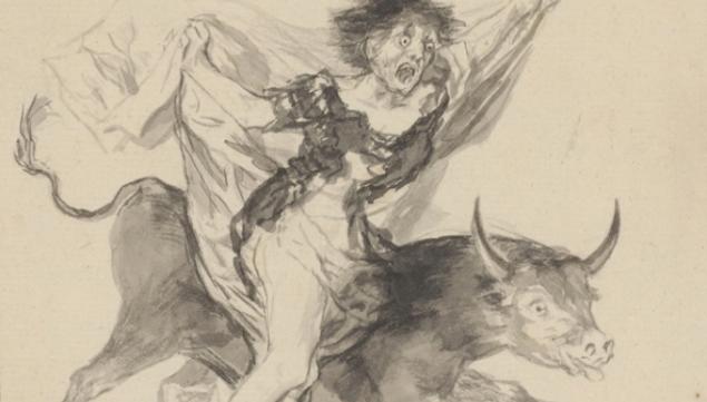 Francisco Goya (1746-1828)  Nightmare,  c. 1816-20, Brush, black and grey ink,  264 x 181 mm,  The Morgan Library and Museum, New York