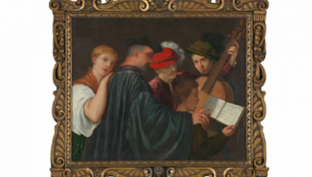 The Music Lesson Possibly by Titian about 1535, courtesy of The National Gallery, London