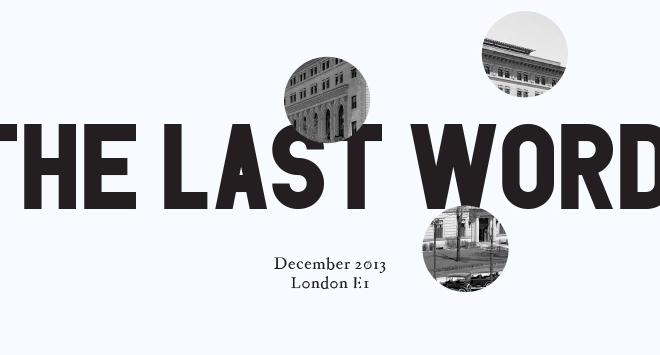 Trinity Presents The Last Word, 110 Pennington street