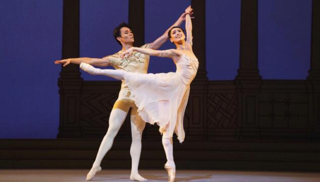 Daichi Ikarashi, Sae Maeda in Rhapsody, The Royal Ballet © 2024 ROH. Photo: Andrej Uspenski