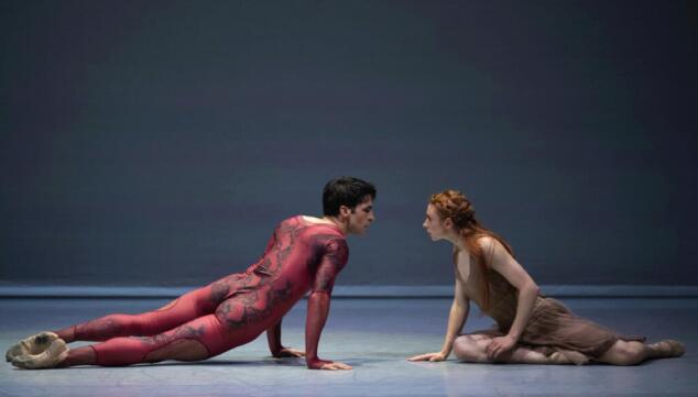 London  City Ballet, Álvaro Madrigal and Ellie Young in Christopher Marney's Eve. Photo by ASH