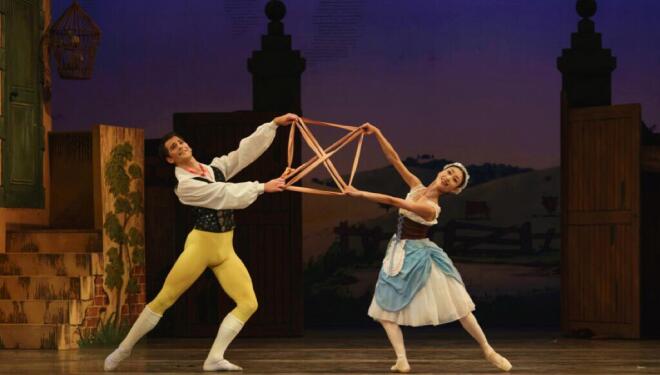 BRB Momoko Hirata and Mathias Dingman in La Fille Mal Gardée. Photo: Bill Cooper