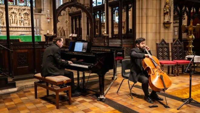 Cellist Ferec Necef and pianist Rasim Yağız Ilhan in concert