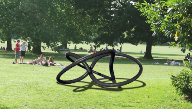 Conrad Shawcross, Visualisation of Three Perpetual Chords, 2013. Copyright the artist