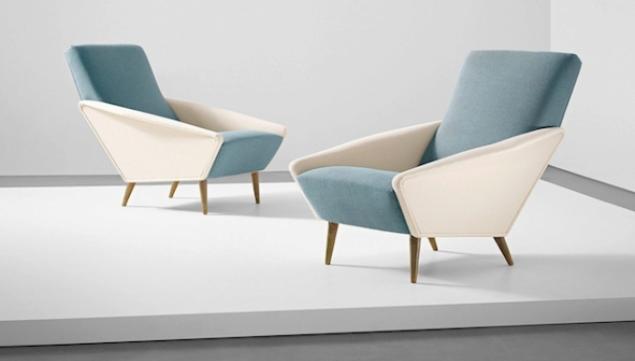 GIO PONTI Pair of 'Distex' armchairs, model no. 807, from a Villa, Liguria, 1960s, courtesy Phillips