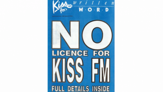 No License for Kiss FM, Written Word magazine, 1989, courtesy Gordon Mac